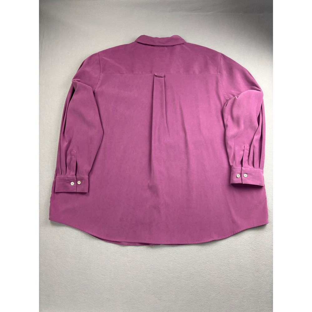 Mainstreet Blues Vintage Mauve Purple Faux Suede Button Front Shirt 3X Plus - Picture 6 of 8